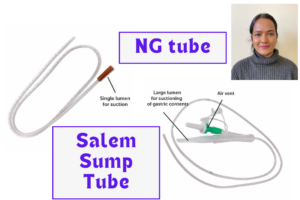 NG tube Vs Salem sump tube